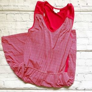 Anthropologie Deletta Red & White Mini Dress